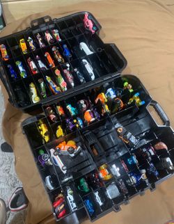 Hot wheels box full of cars