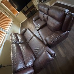 Brown Leather Couches