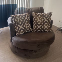 Microfiber Beautiful Swivel Accent Chair 