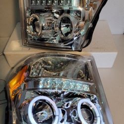 11-16 Ford F250-F550 LED Projector Headlights Luces Calaveras Micas Faros Focos Faroles Headlamps 