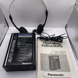 VTG Panasonic RX-SA77 AM/FM Radio Cassette Stereo Works, Plays Slow EXC COND.