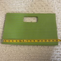 Lime green with blue dot details colored cute 🥰 clutch purse 