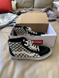 Supreme Vans Black Checkerboard Hi-Tops