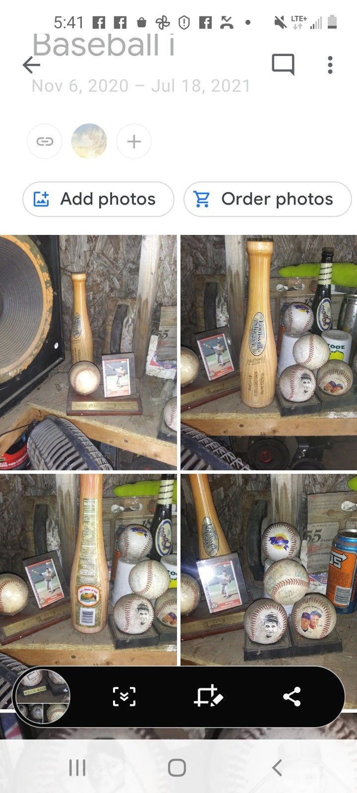 Baseball Memorabilia Baseballs .lil Sludger Sunflower Seed Bat .cards. Metal Cards