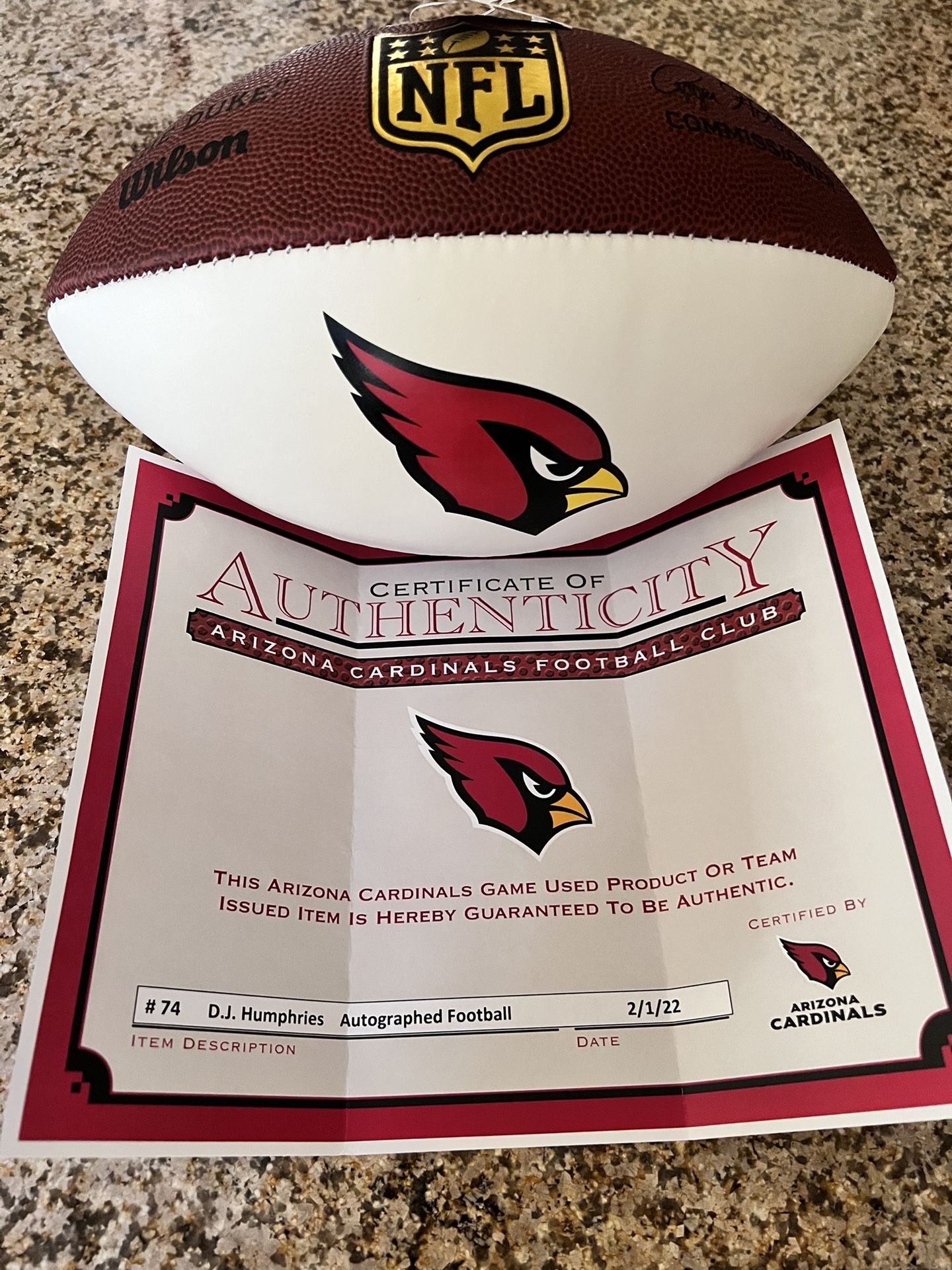 Arizona Cardinals Signed Football New
