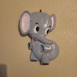 A Child's Blue Elephant Wall Hanging Vintage
