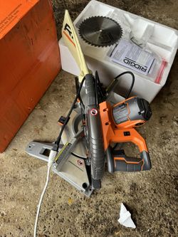 RIDGID 15 Amp 10 in. Corded Dual Bevel Miter Saw with LED Cut Line Indicator NEW