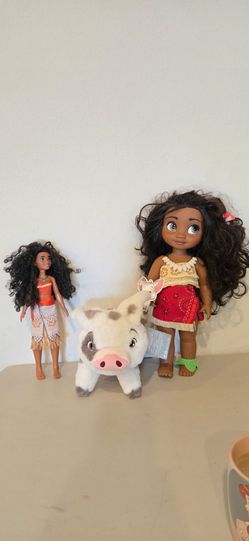 Disney Moana Toy Bundle – Toddler Moana Doll, Classic Fashion Doll & Pua Plush