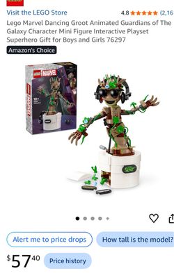 Lego Marvel Dancing Groot Animated Guardians of The Galaxy Character Mini Figure Interactive Playset Superhero Gift for Boys and Girls 76297 Beautiful