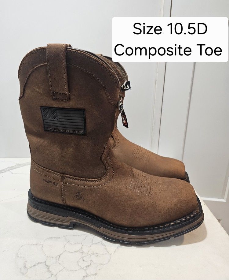 Cody James Composite Toe Work Boots Size 10.5D