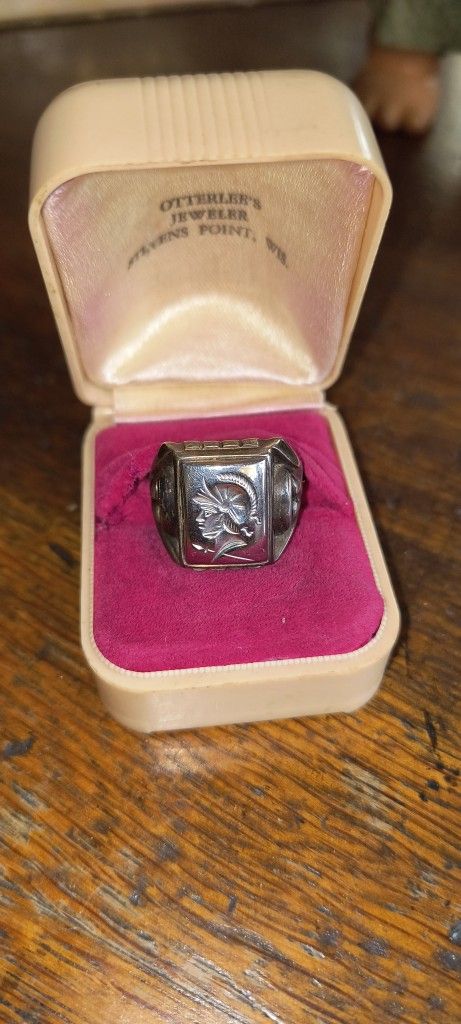 Vintage Sterling Knights Head Ring