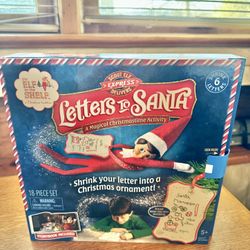 NIB Elf on the Shelf LETTERS TO SANTA Shrinky Dink Ornament with Hard Cover Book