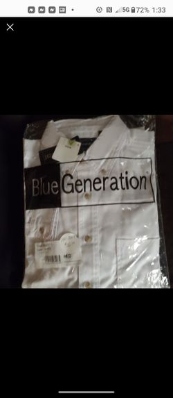 NEW!!! GENERATION MEN'S ALL OCCASIONS WHITE SHIRT.