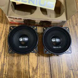 New Pair 4 Inch Genius Audio Midrange Speakers $40 Per Pair 