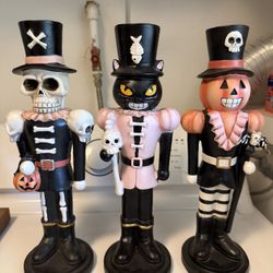 Set Of Three Halloween Nutcrackers Home Decor