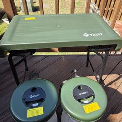 Folding Camping Table & Stools Set.