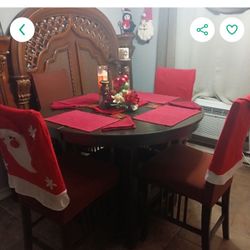 HEAVY WOOD COMPLETE DINNING ROOM 