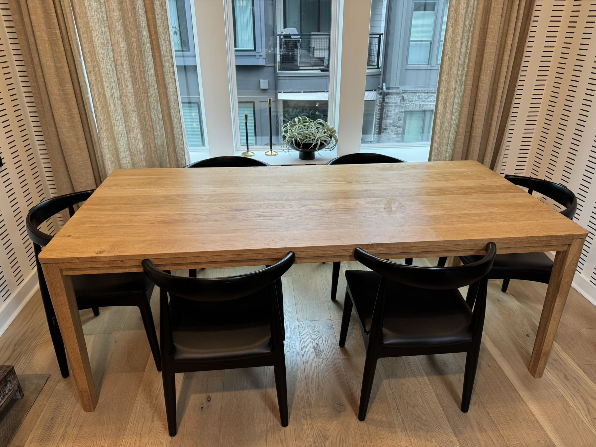 Lulu & Georgia Reese Dining Table – 82” Solid Oak