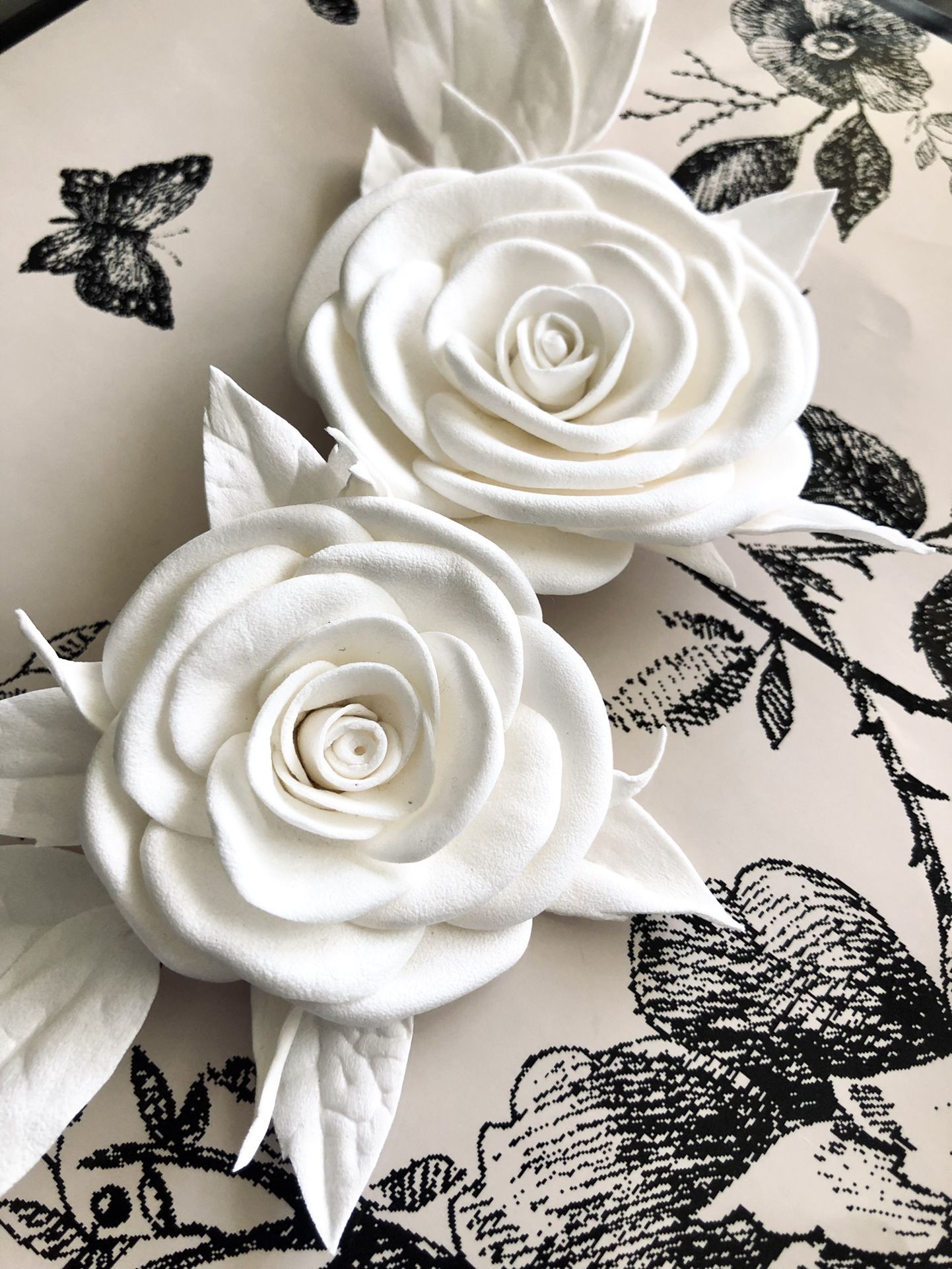 3D roses branch for invitation box /suite 