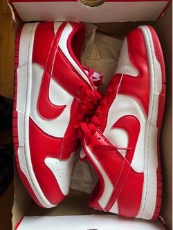 Red Low Nike Dunks Size 12