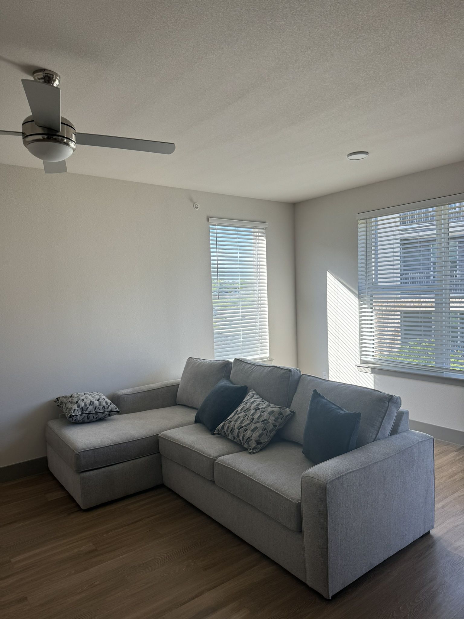 2 Piece Beige Modular Sectional with Left Arm Facing Chaise