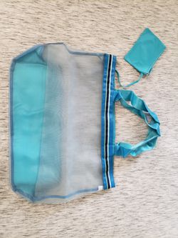 Sheer Blue Beach Tote Bag Extra Large