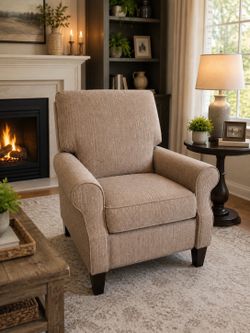 Modern Beige Accent Recliner Chair – Comfortable & Stylish