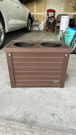 Dog Bowl Holder With Storage