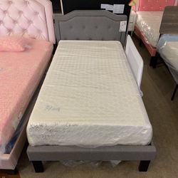 Gray Twin Bed Frame