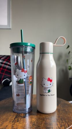 New Hello Kitty Starbucks Tumbler and Water Bottle
