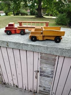 Fire and dump trucks toys
