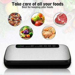NutriChef Vacuum Sealer for Food, Kitchen - Stainless Steel