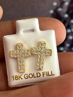 stud cross earrings
