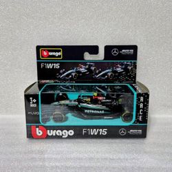 Burago 1:43 Mercedes AMG Petronas F1 W15 George Russell #63 Formula 1 Race Car