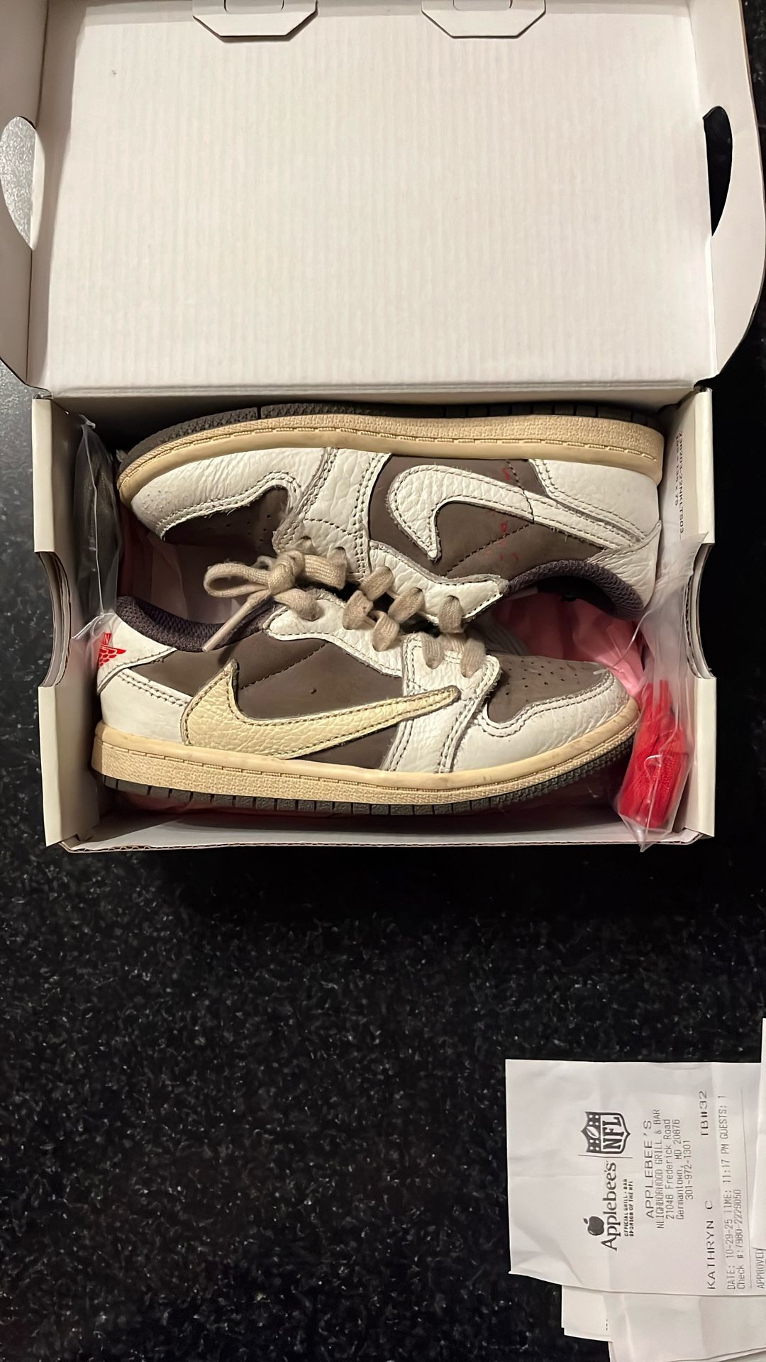 Jordan 1 Low OG SP (TD) Travis Scott Sz 9