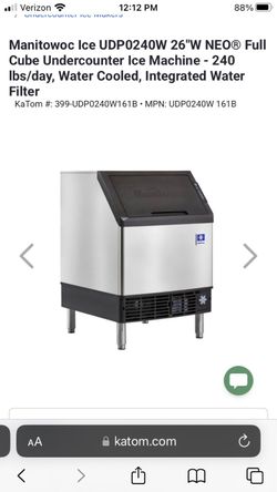 Manitowoc 26”  wide Ice Maker Brand New  in Box undercounter Full Cube Undercounter Ice Machine (Carroll Gardens)