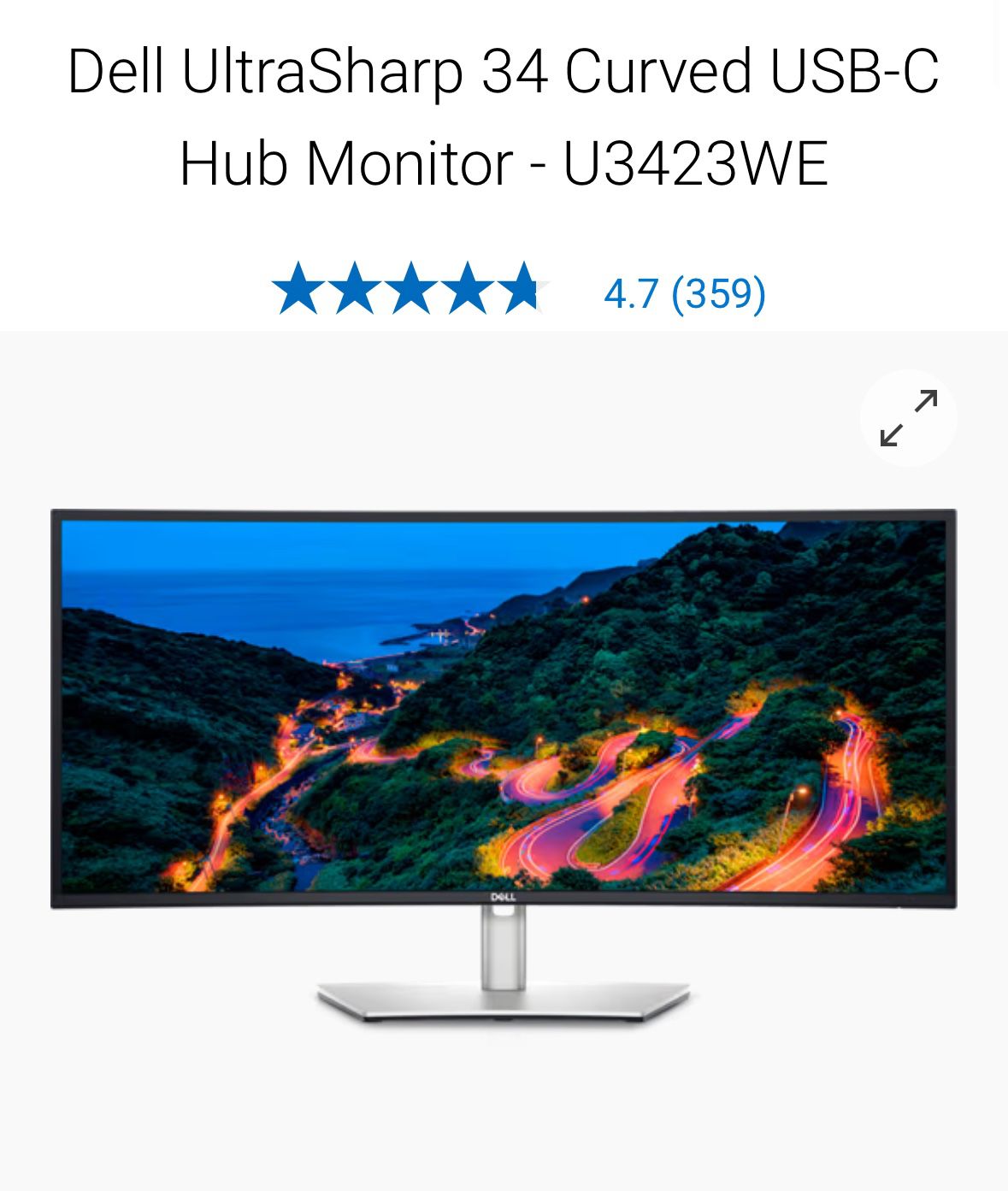 Dell UltraSharp 34 Curved USB-C Hub Monitor - U3423WE