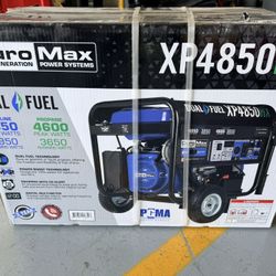 New sealed DUROMAX 4,850/3,850-Watt Electric Start Gasoline/Propane Portable Generator