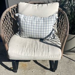 Patio Set 2 Chairs With Cushions 