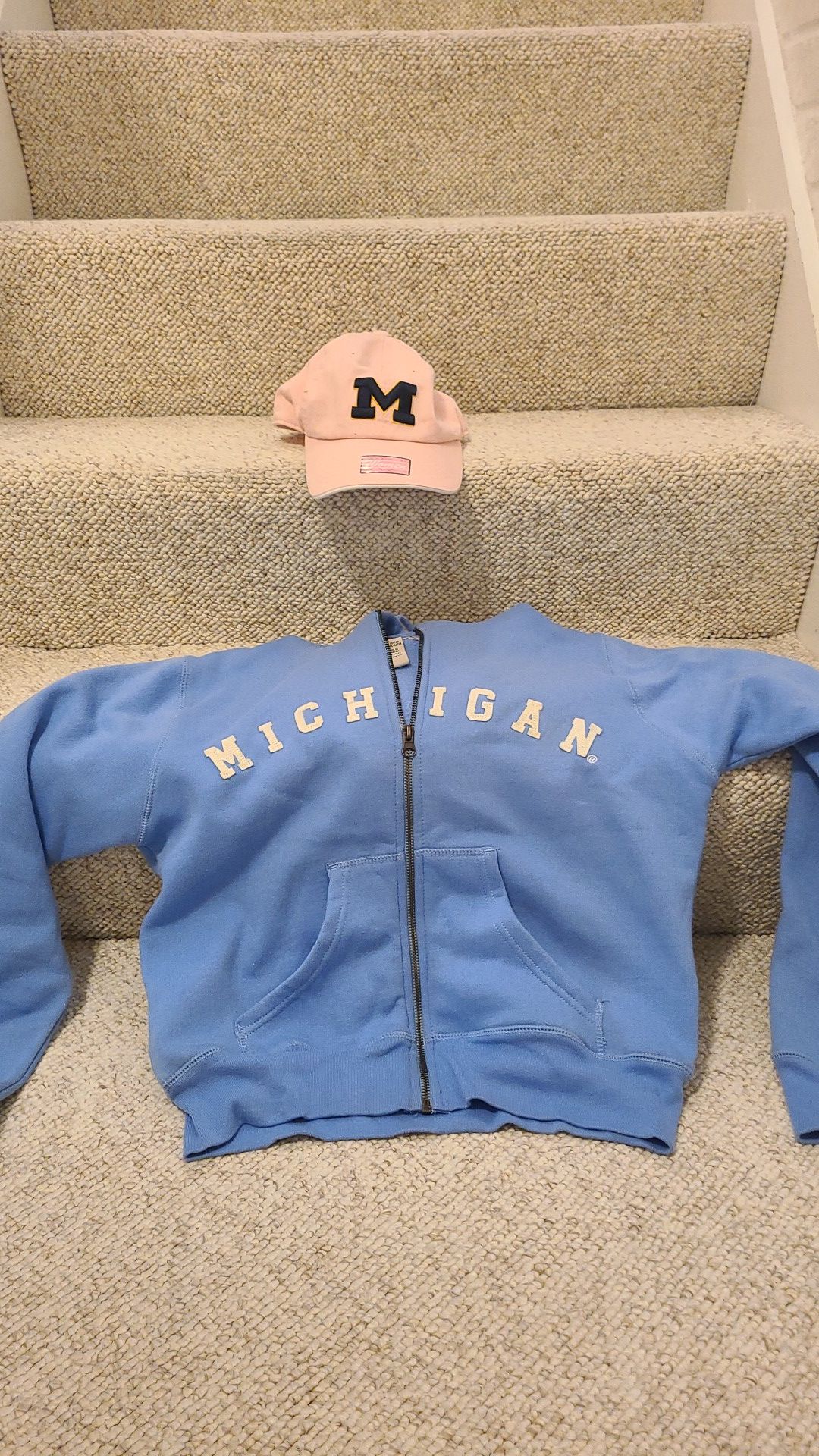 Womens Michigan Hat and Sweatshirt