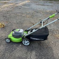 Greenworks 20-inch 12 Amp Corded Electric Push Lawn Mower.