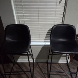 Black High Bar Chairs 