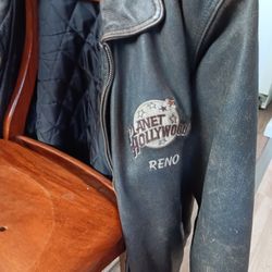 Leather planet Hollywood jacket.