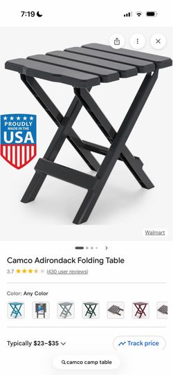Camco 51881 Small Adirondack Folding Table (2)