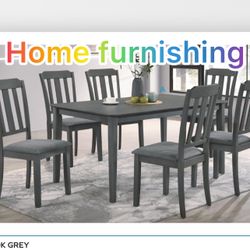 Furniture table with six chair