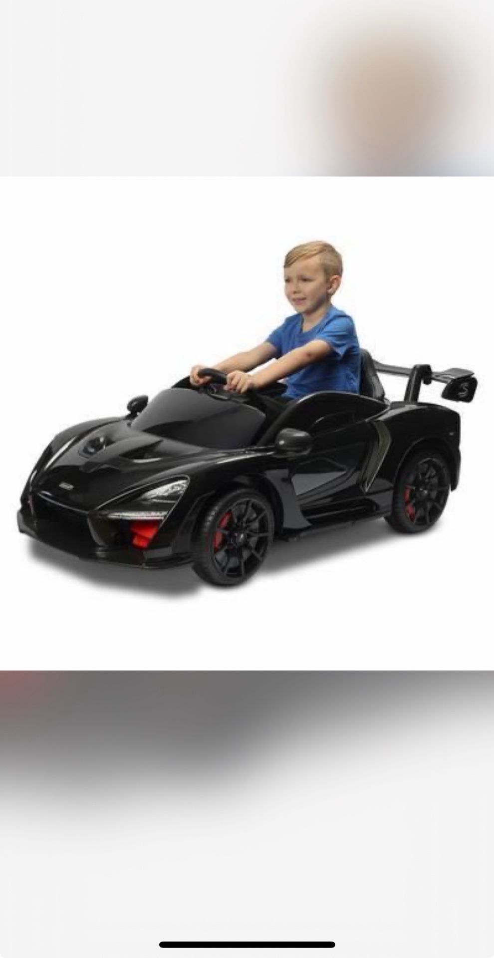 MCLAREN 765LT 12V KIDS RIDE-ON CAR WITH R/C PARENTAL REMOTE BLACK