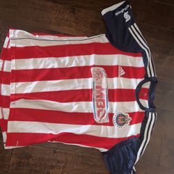 Club Deportivo Guadalajara Jersey Mens Small White Red Adidas Mexican League