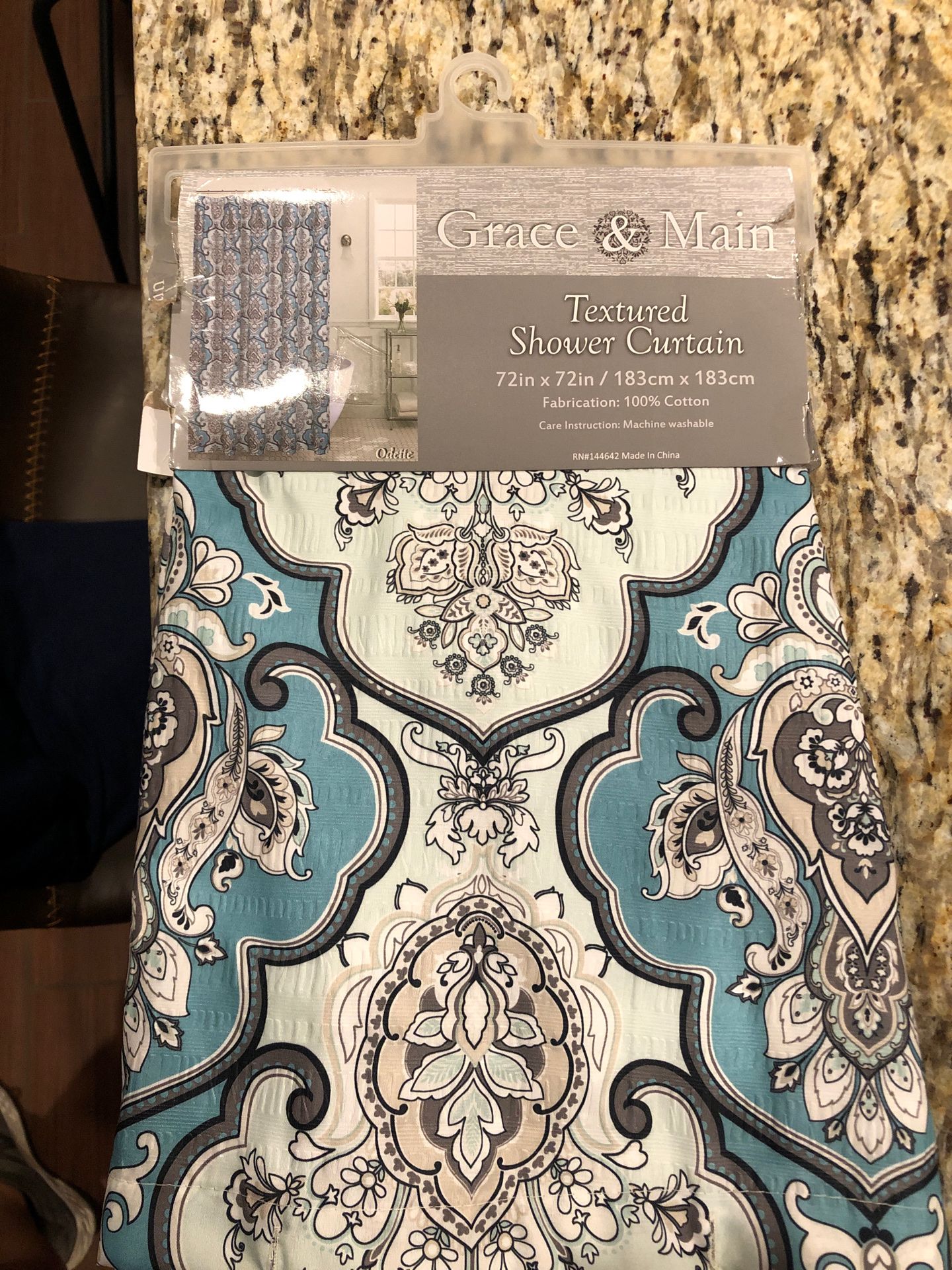 Grace and main shower curtain New