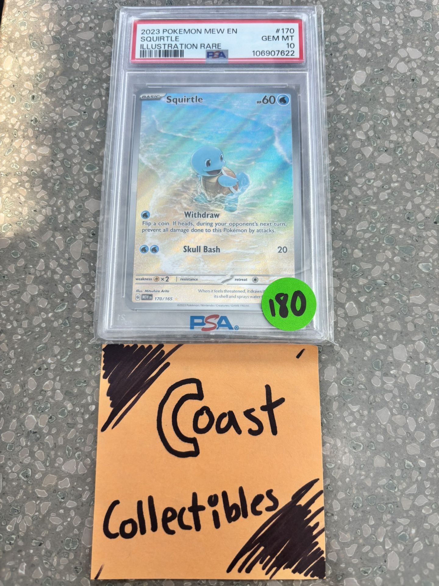 PSA 10 - Pokémon S&V 151 Squirtle #170 Illustration Rare