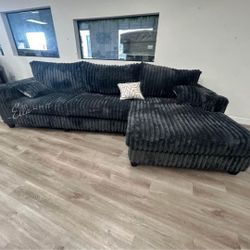 Midnight Madness 2 Piece Sectional $10 Down Payment And Financing Available